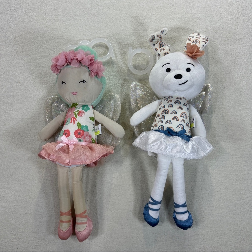 2 Go by Goldbug Activity Dolls with Clip Wings - Fairy and Bunny